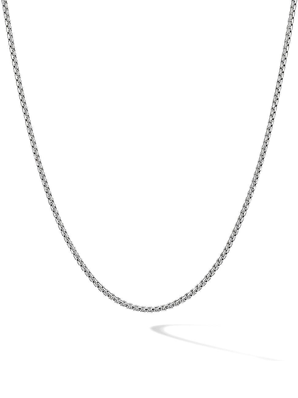 Womens Box Chain Necklace in 18K White Gold, 1.7MM Product Image