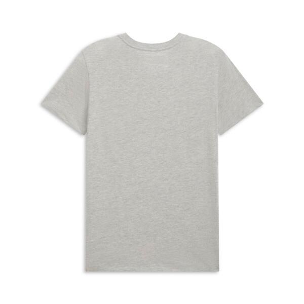 PUMA Stacked Up Logo Women's T-Shirt in Light Grey Heather Product Image