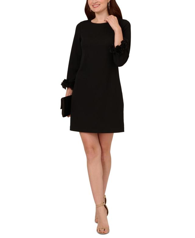 Adrianna Papell Womens 3D-Cuff 3/4-Sleeve Dress Product Image