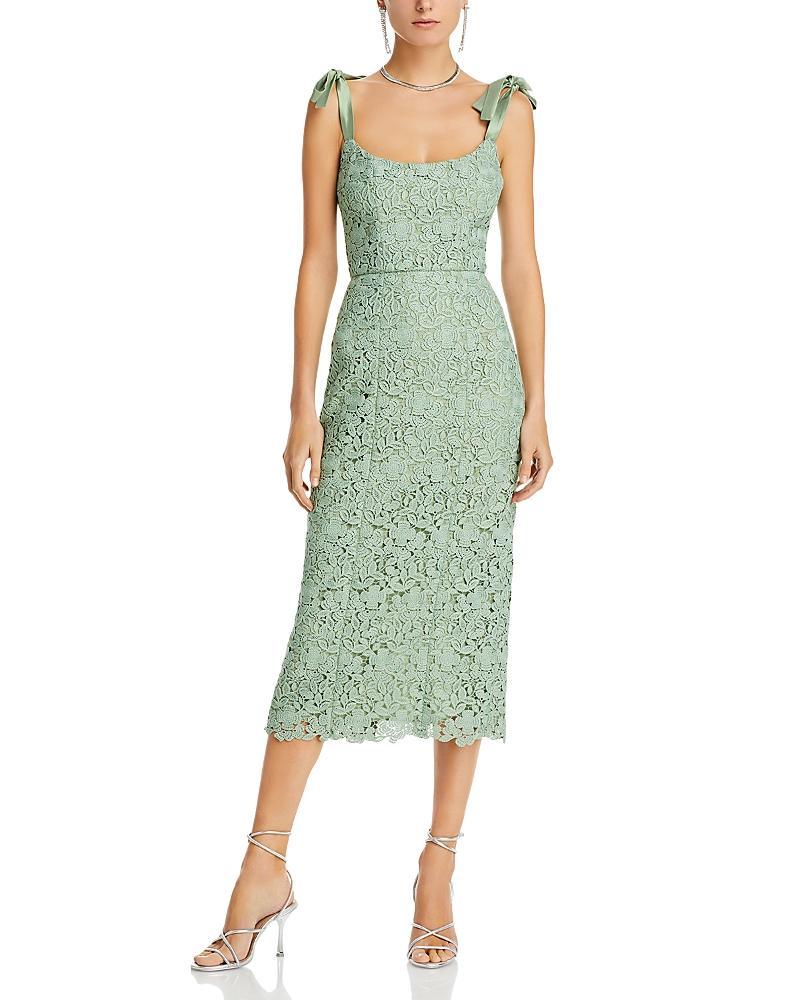 Markarian Poppy Crochet Lace Midi Dress Product Image