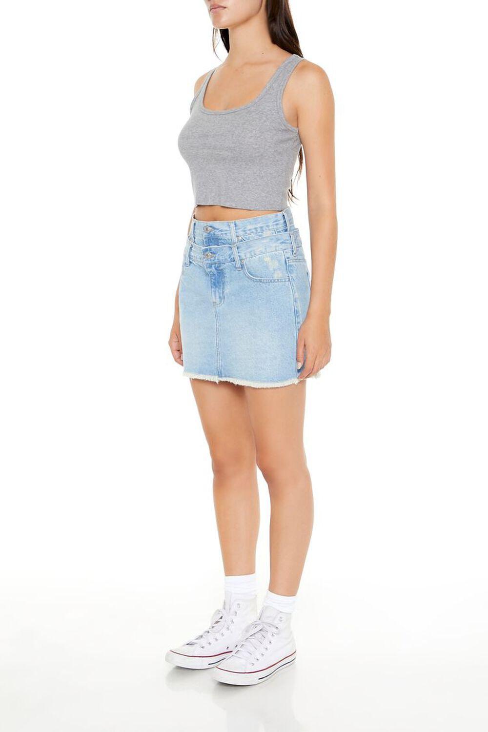 Layered Denim Mini Skirt | Forever 21 Product Image