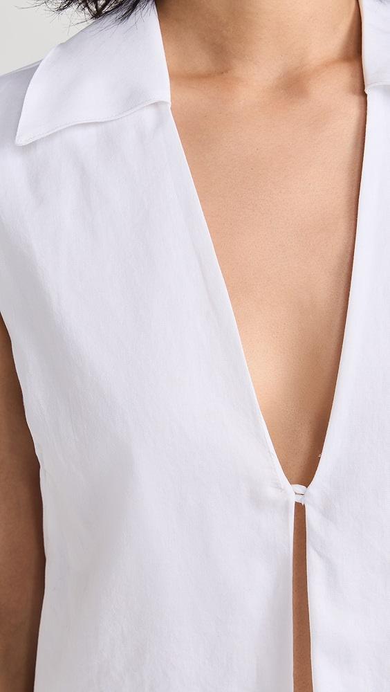 Leset Yoko Collared Button Tank | Shopbop Product Image