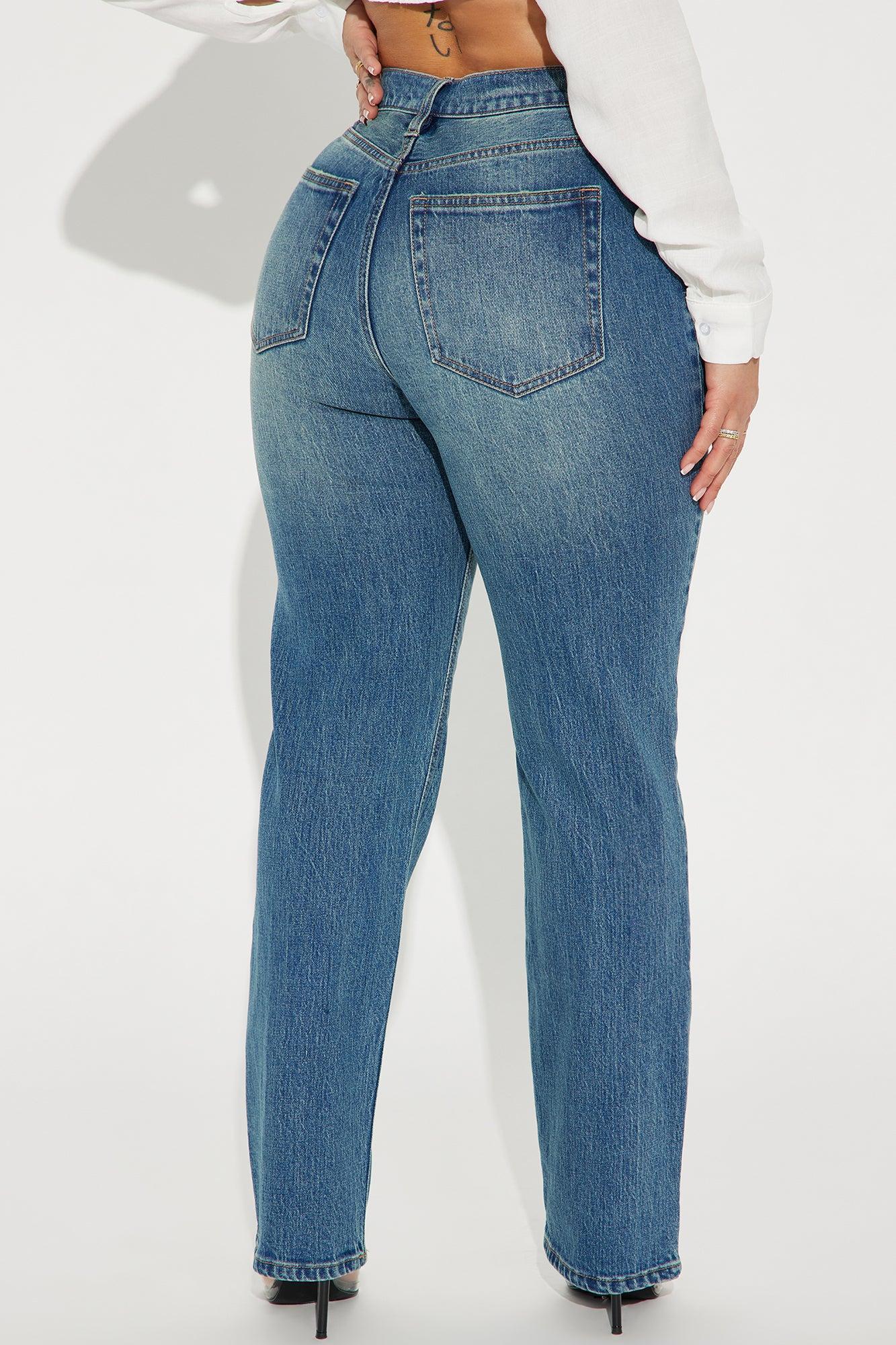 Off The Handle Straight Leg Jeans - Medium Wash Product Image