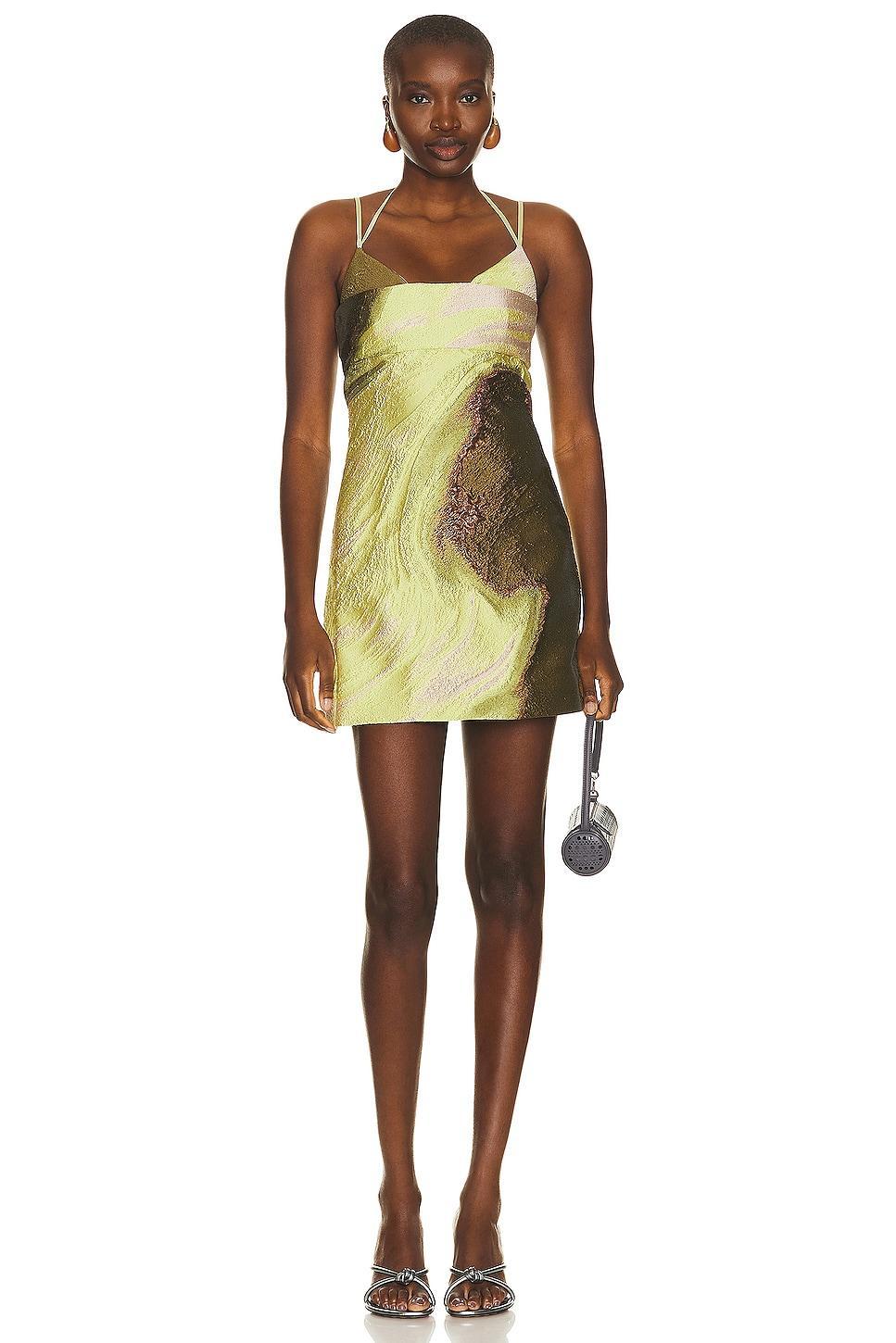 SIMKHAI Rozlyn Mini Dress Green. (also in 0). Product Image