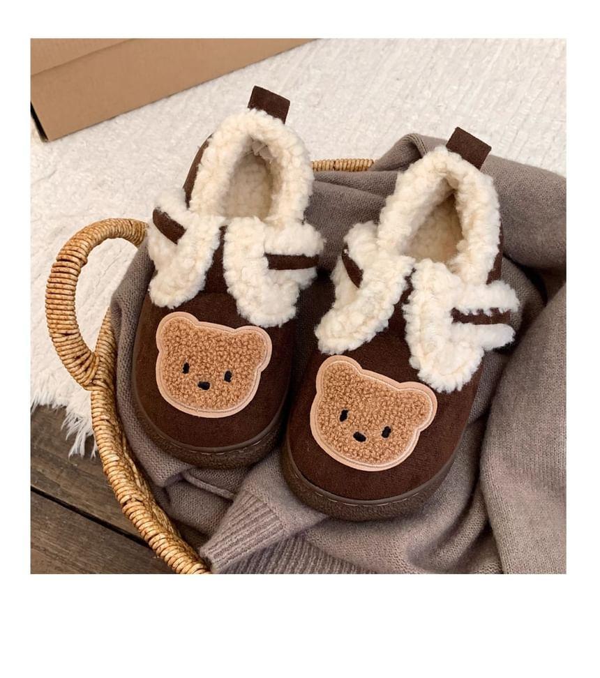 Bear Applique Slippers Product Image