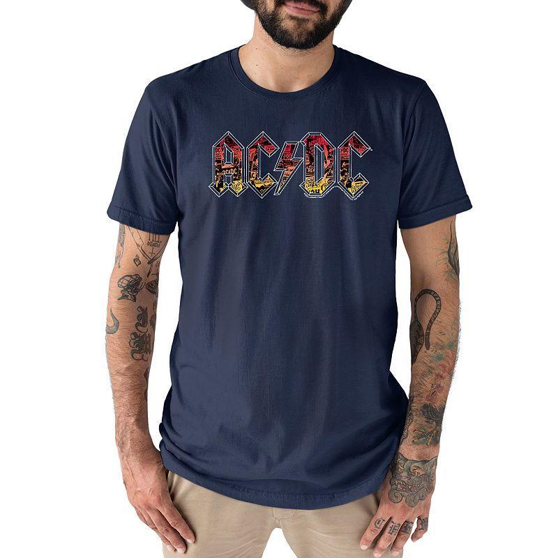 Mens ACDC Logo Tee Blue Product Image