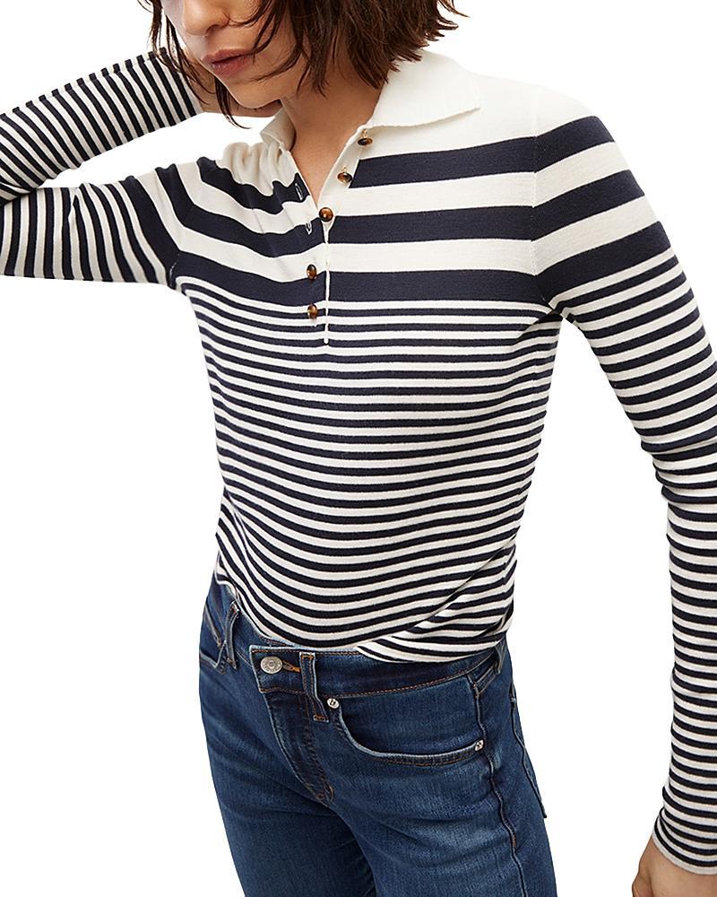 Womens Raj Striped Wool Polo Product Image