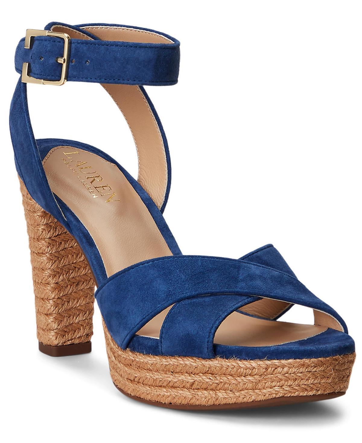 Lauren Ralph Lauren Womens Sasha Ankle-Strap Platform Dress Sandals Product Image