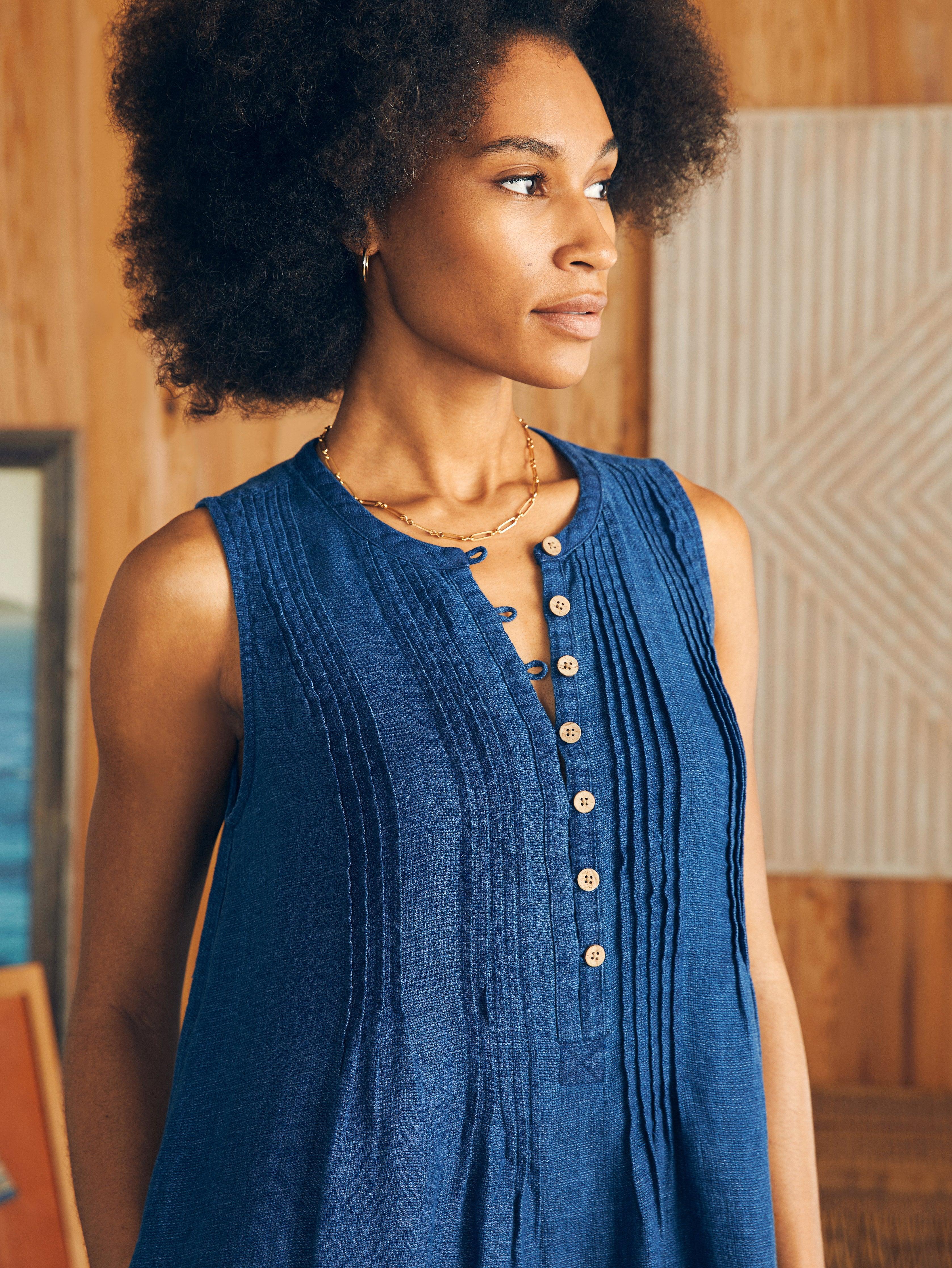 Isha Basketweave Dress - Indigo Female Product Image