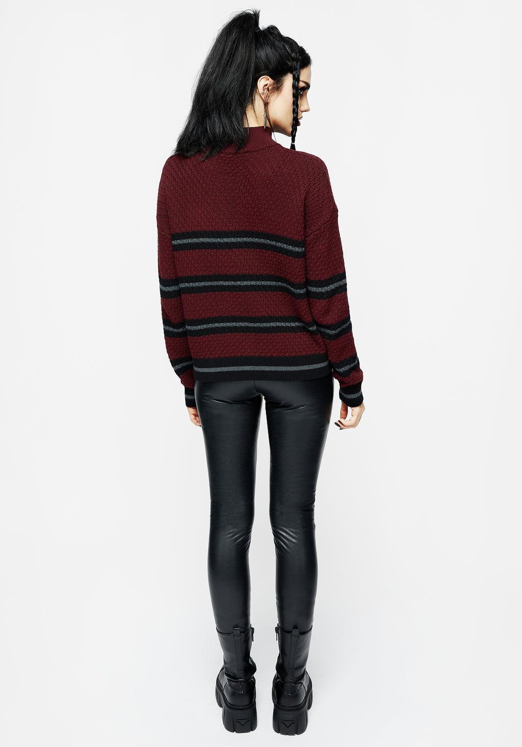 Mimic Striped Knit Sweater Product Image