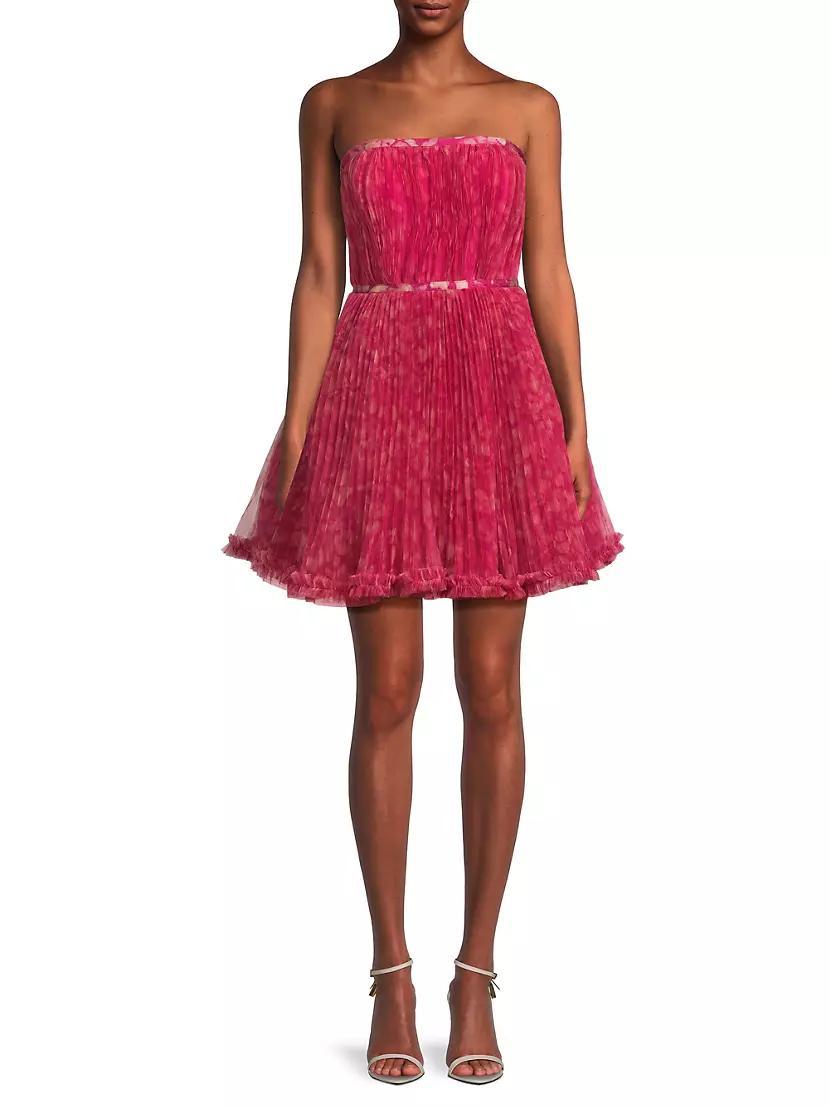 Lenzy Tulle Strapless Minidress Product Image