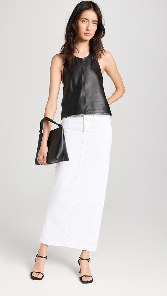 WARDROBE.NYC Leather Backless Halter Top | Shopbop Product Image