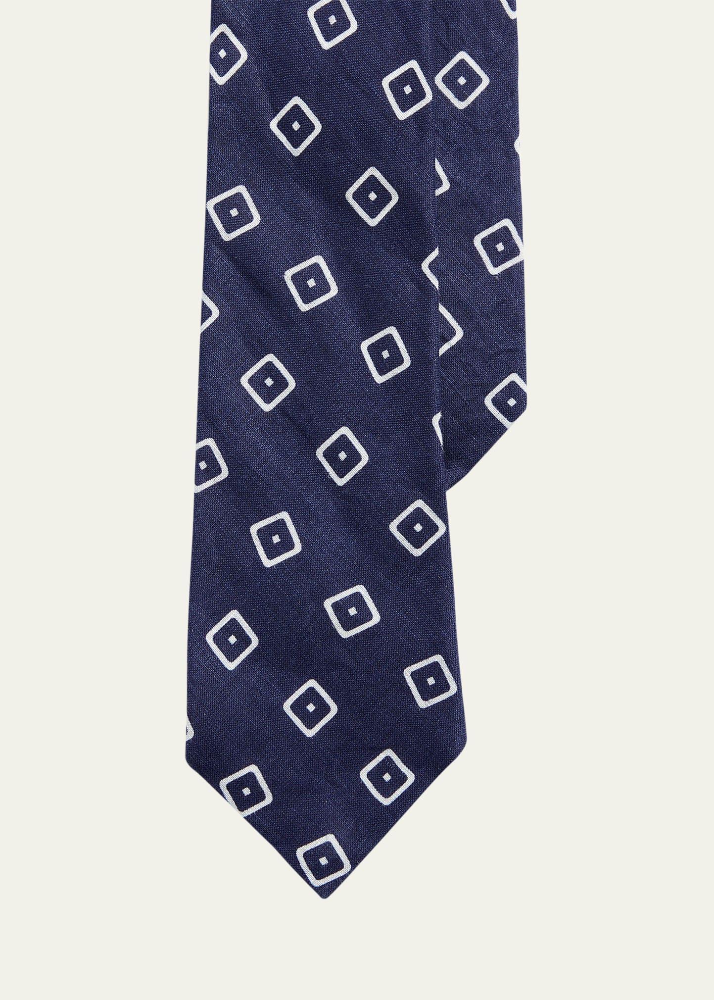 Mens Printed Linen Tie Product Image