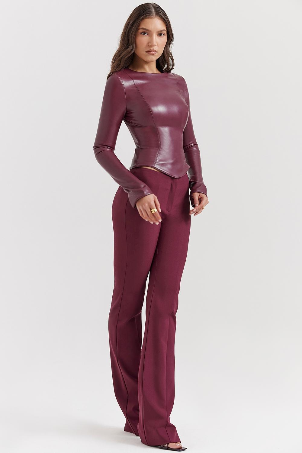 Lillie Wine Trousers Product Image