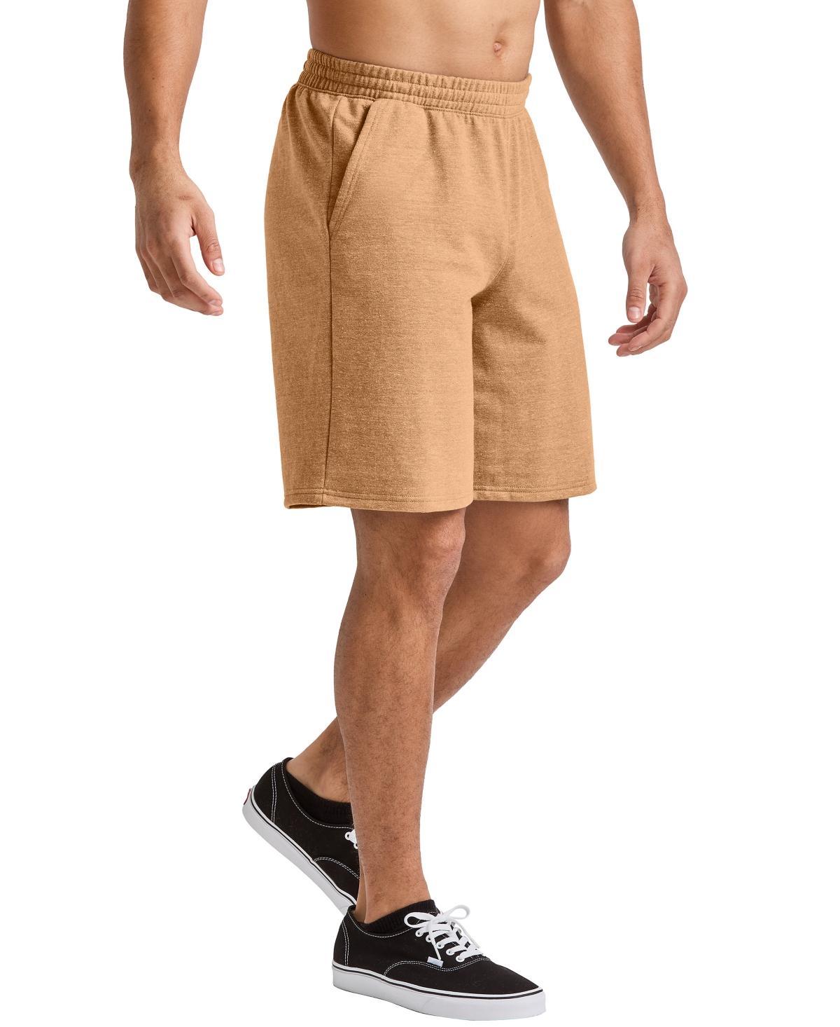 Mens Hanes Tri-Blend French Terry Sweat Shorts Cactus Pe Grey Product Image