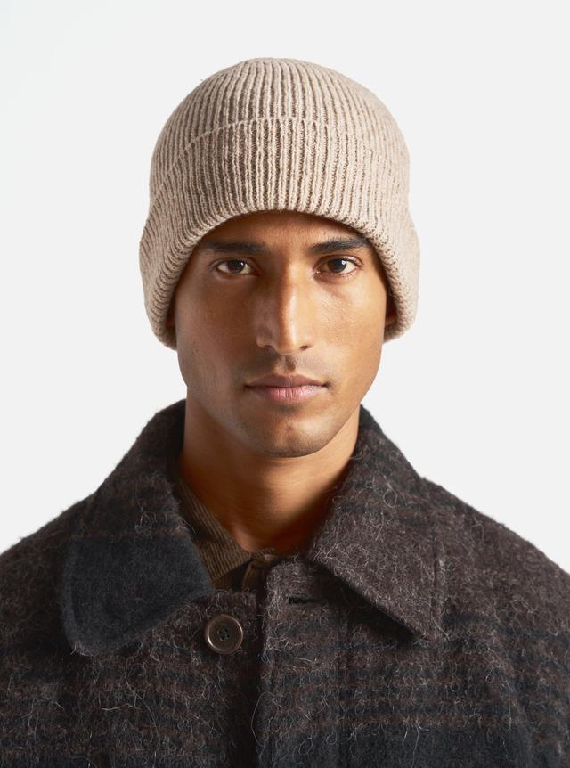 Universal Works Watch Cap in Fawn Eco Wool Product Image