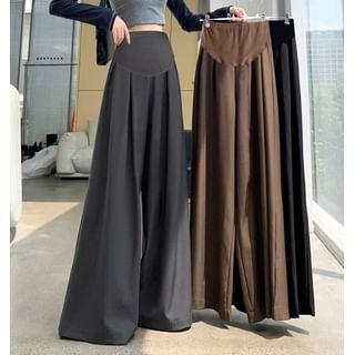 Maternity High Rise Plain Wide Leg Pants (Various Designs) Product Image