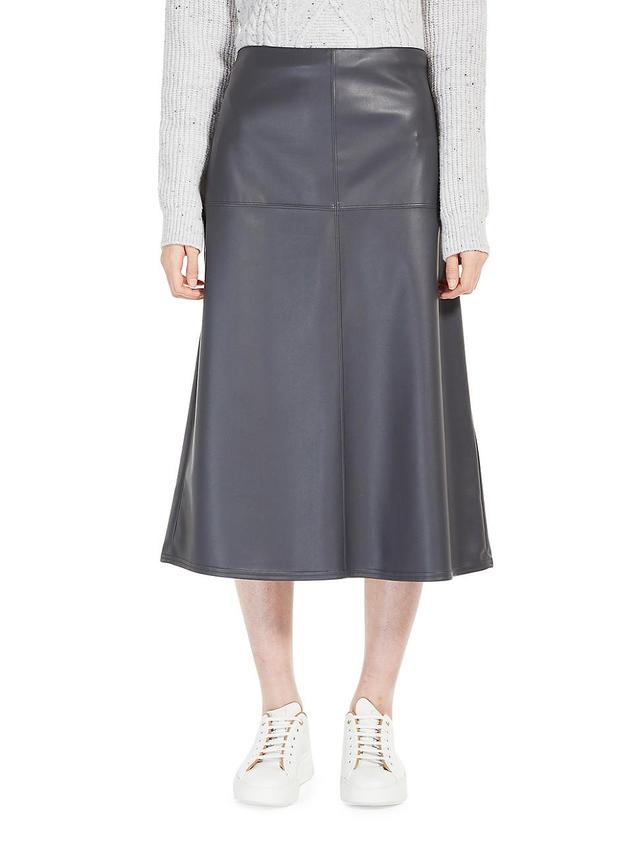 Max Mara Leisure Renata Faux Leather Midi Skirt Product Image