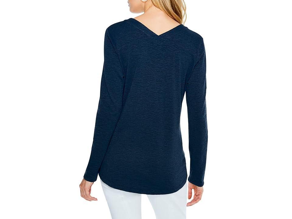 NIC+ZOE Countryside Top (Dark Indigo) Women's Clothing Product Image