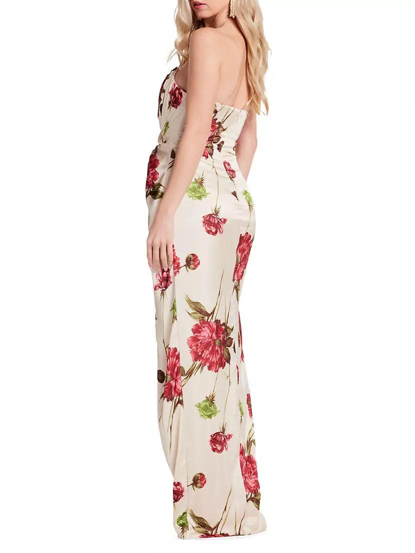 Finn Floral Knotted Column Gown Product Image