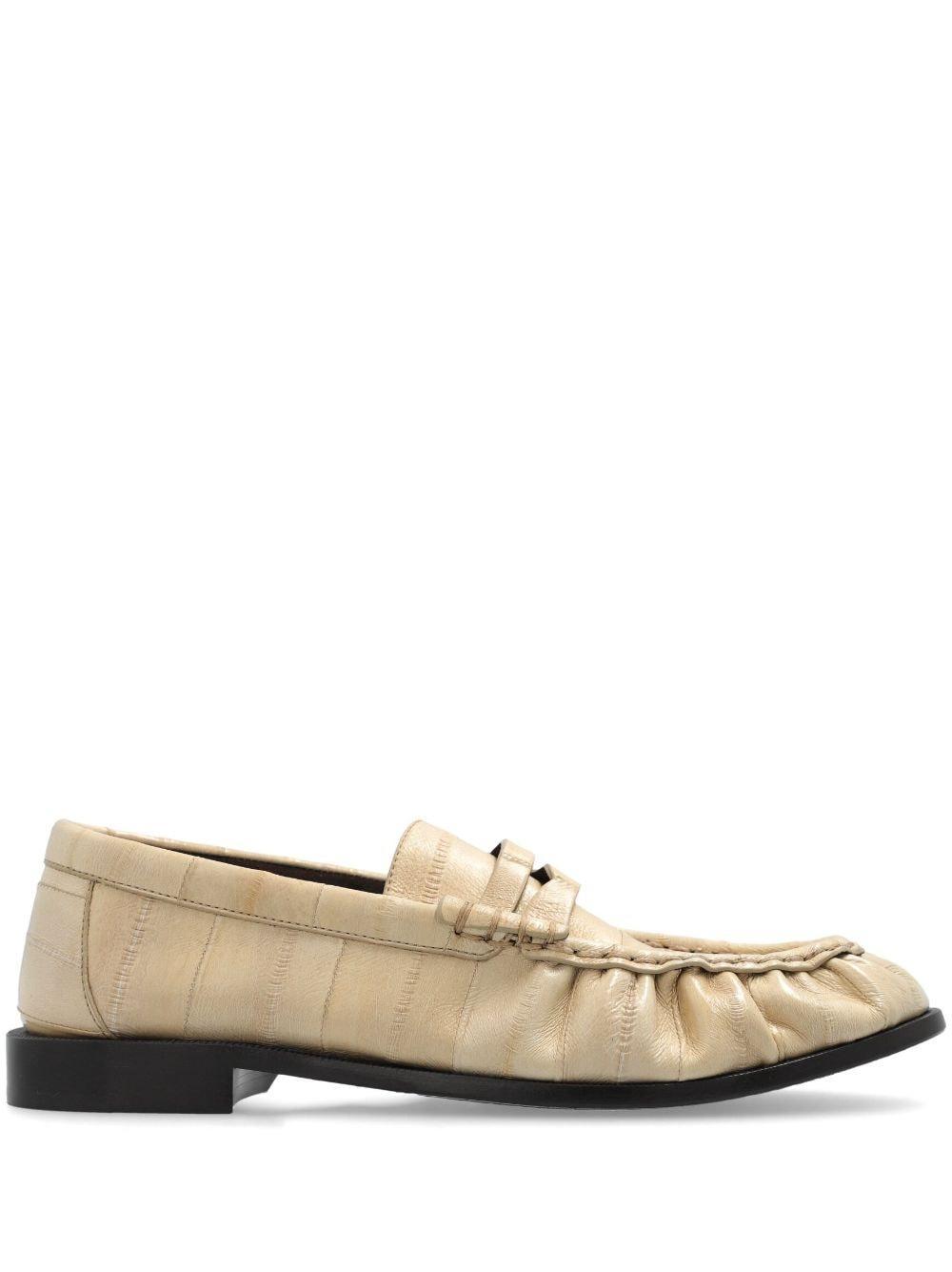 SAINT LAURENT Women's Le Loafer Penny Slippers In Eel In Ivory Product Image