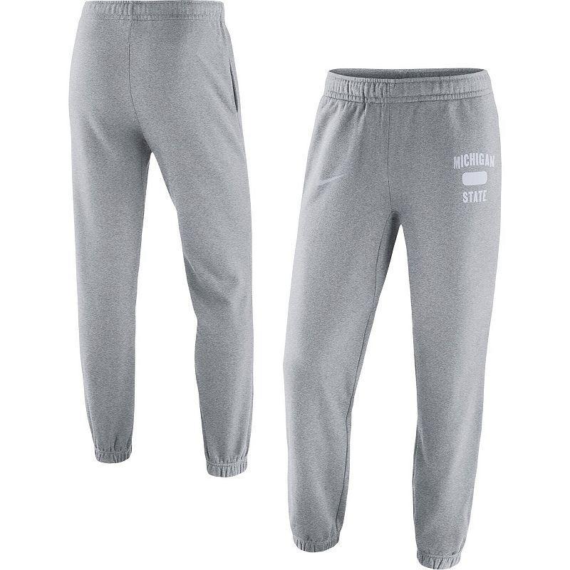 Mens Nike Heathered Gray Michigan State Spartans Saturday Fleece Pants Product Image