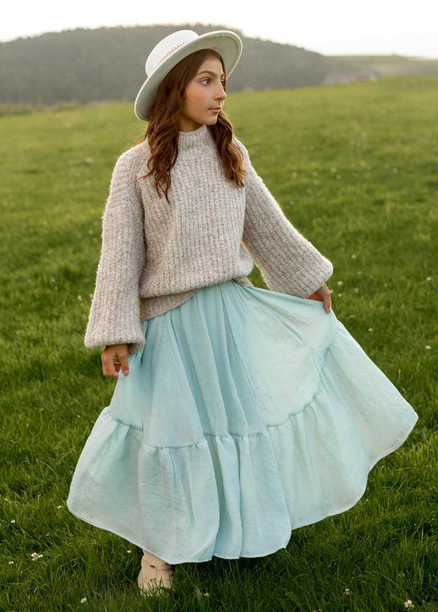 Annabel Skirt in Blue Smoke Product Image