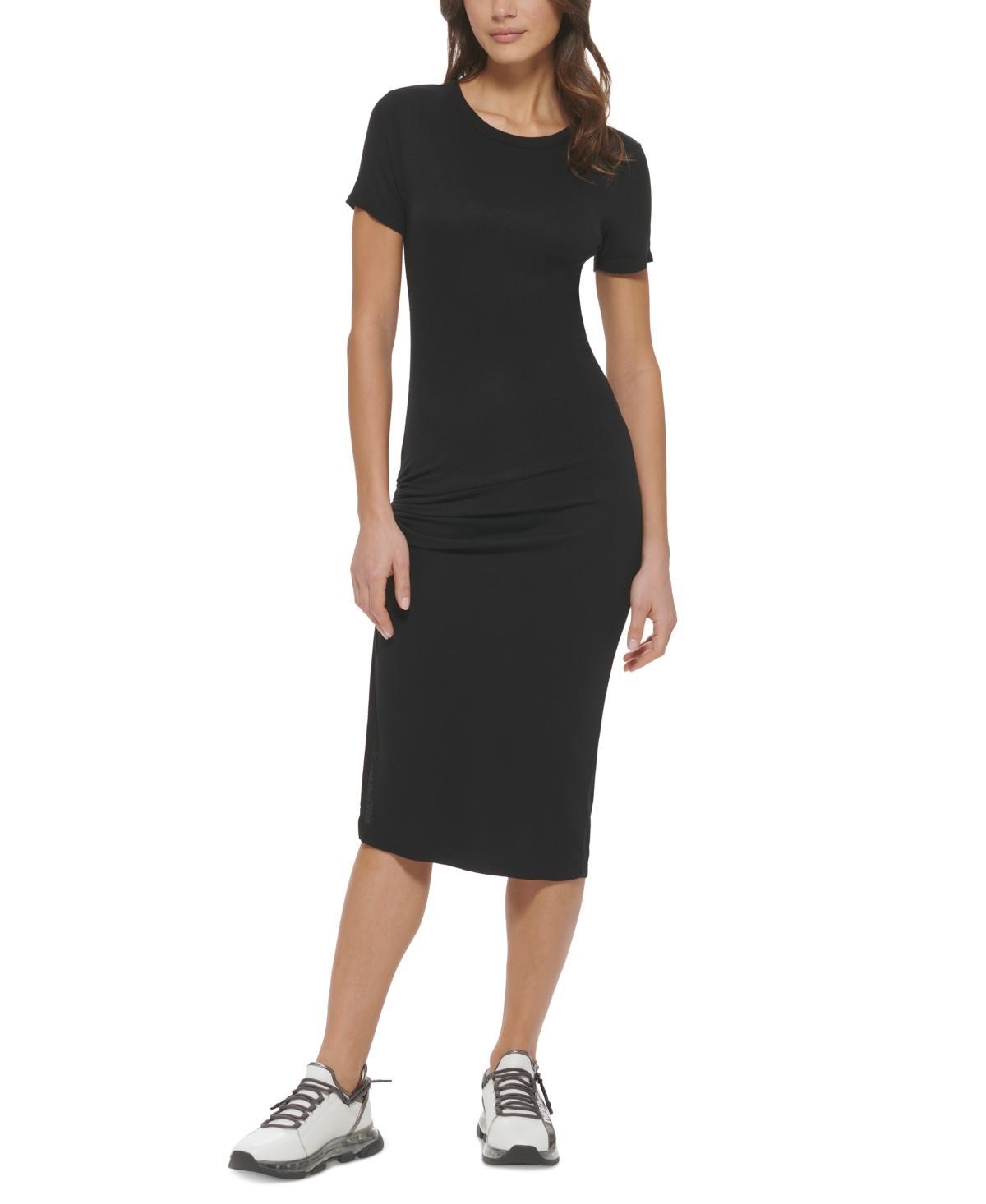 Dkny Sport Womens Rib-Knit Bodycon Midi Dress Product Image