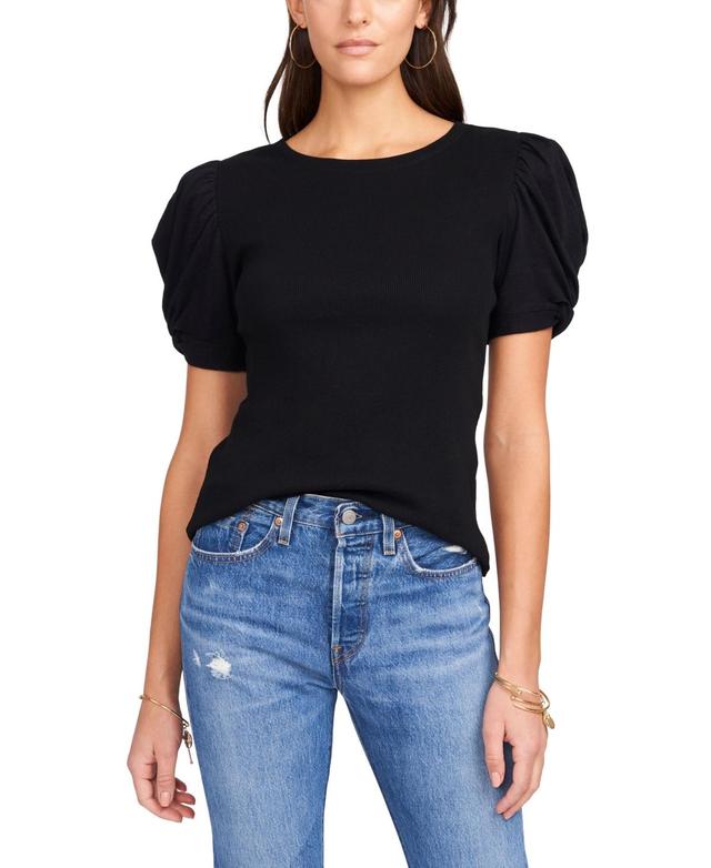 1.state Womens Puff Sleeve Short Sleeve Knit T-shirt Product Image