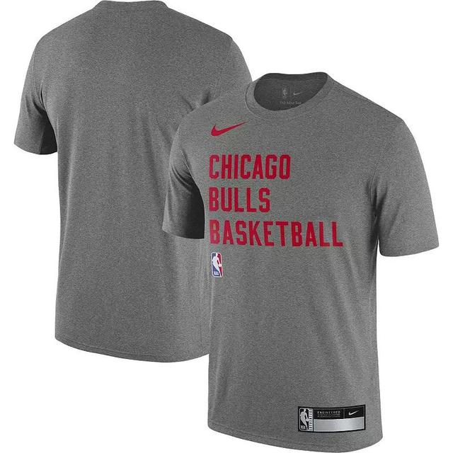 Mens Nike Heather Gray Chicago Bulls 2023/24 Sideline Legend Performance Practice T-Shirt Product Image