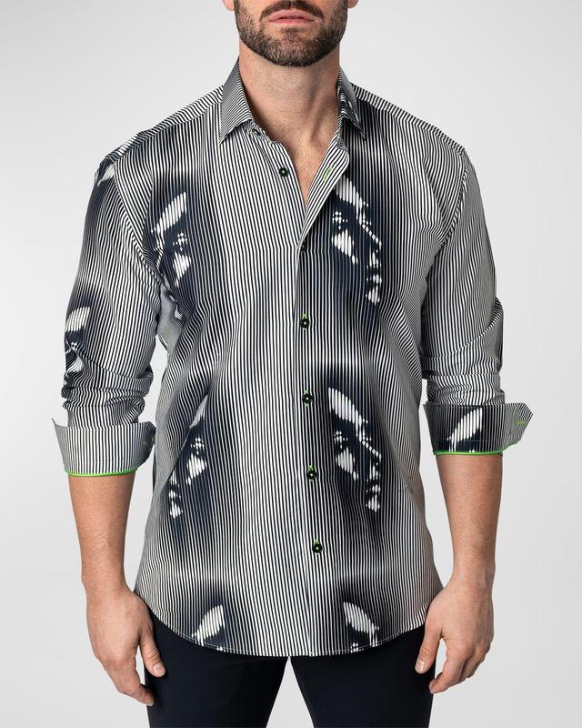 Maceoo Fibonacci Hiding Cotton Button-Up Shirt Product Image