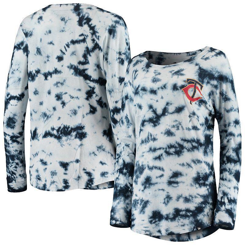 Womens New Era Minnesota Twins Tie-Dye Long Sleeve T-Shirt Blue Product Image