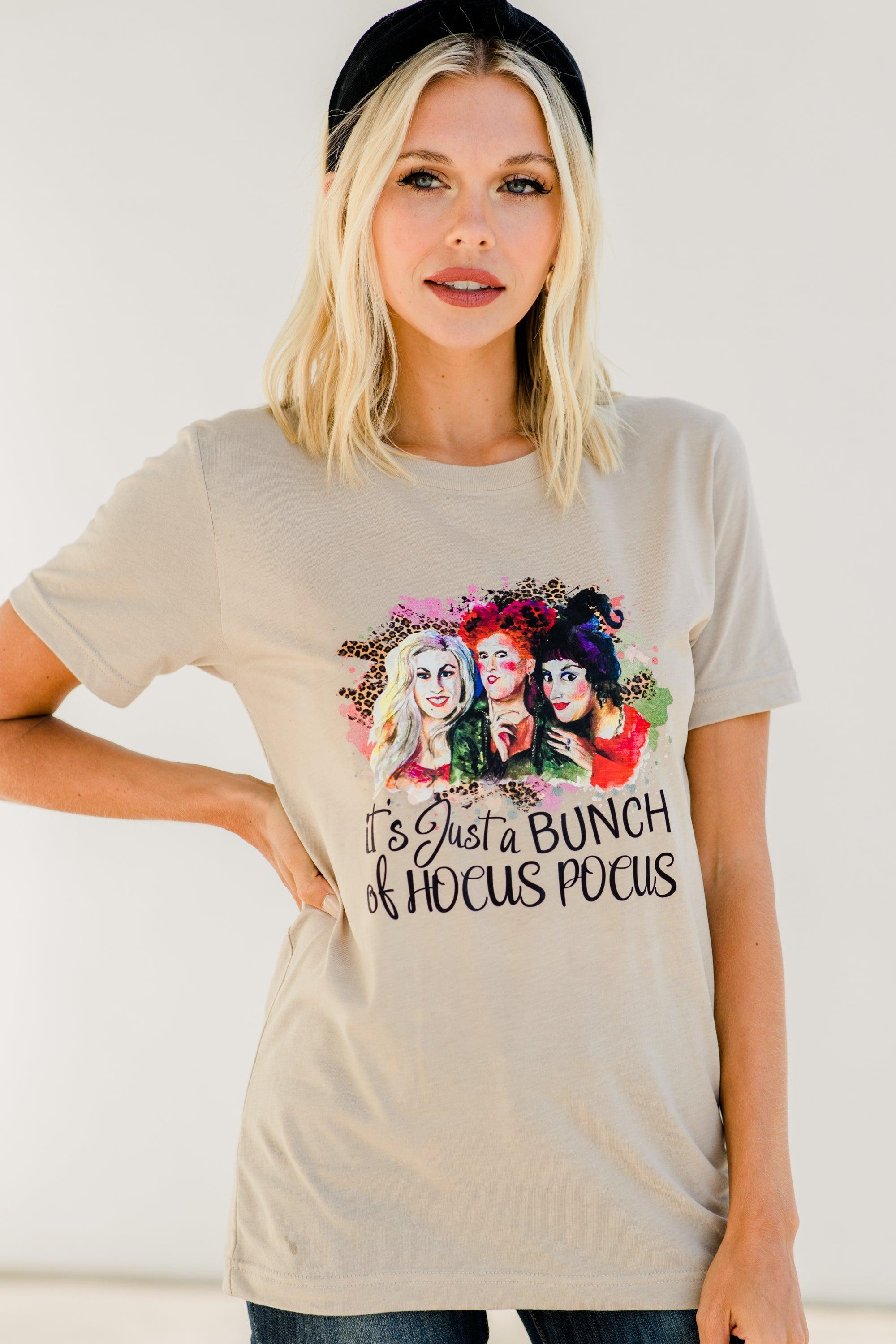 Bunch Of Hocus Pocus Tan Brown Graphic Tee Female Product Image