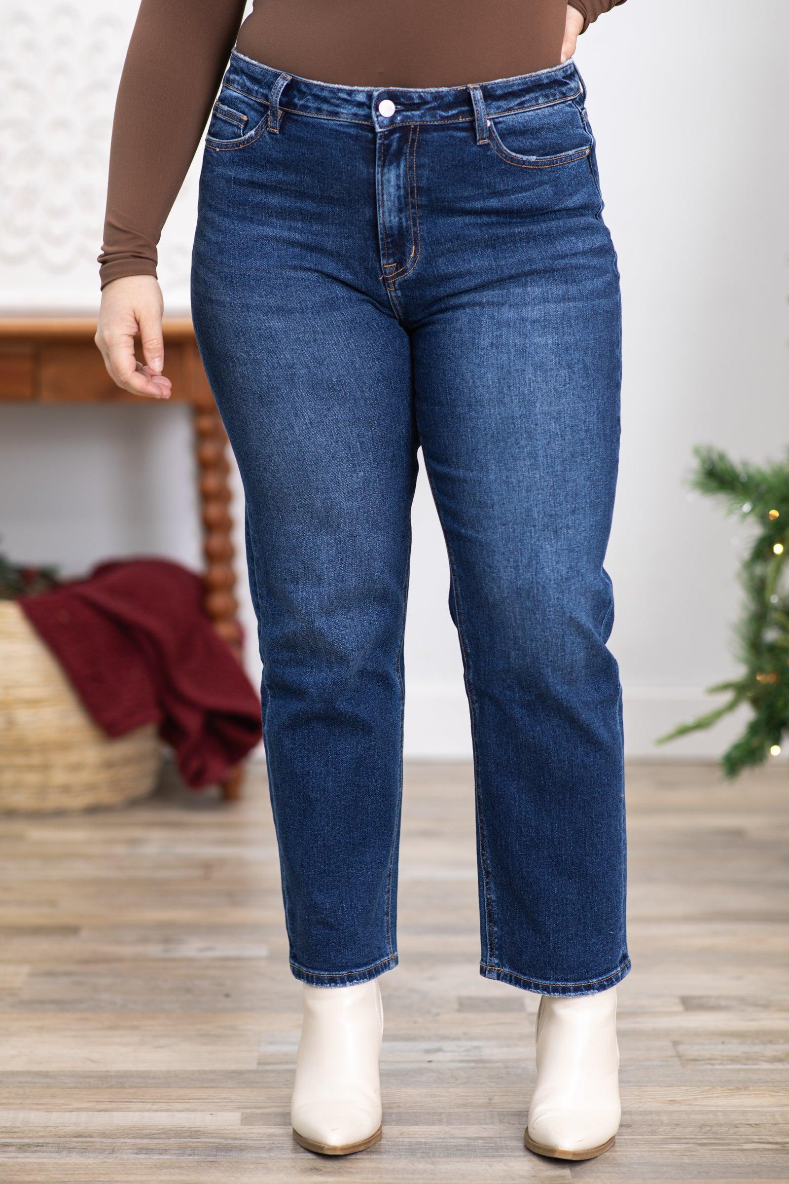 Mica High Wedge Straight Leg Jeans Product Image