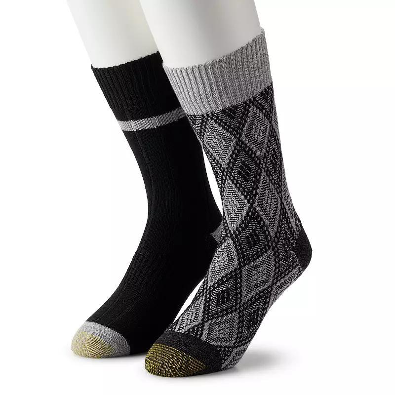 Mens GOLDTOE Texture Crew Socks, Mens Product Image