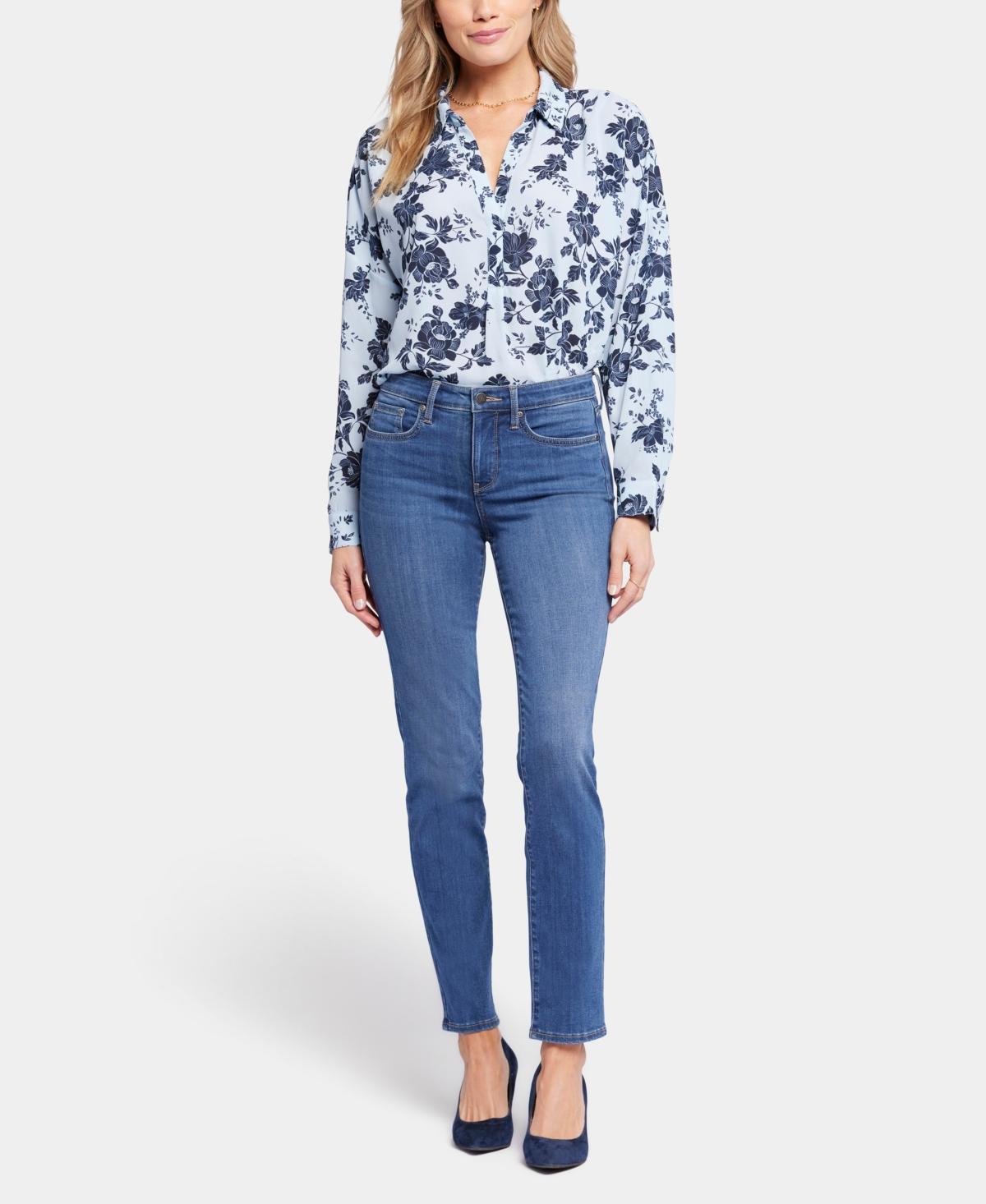 NYDJ Sheri Slim Mid Rise Stretch Denim Jeans Product Image