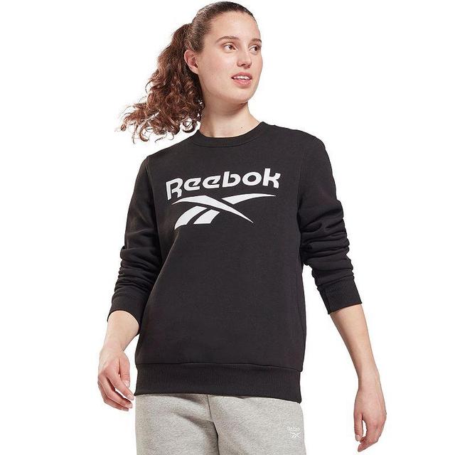 Reebok Womens Reebok Identity Big Logo Fleece Crew - Womens White Product Image