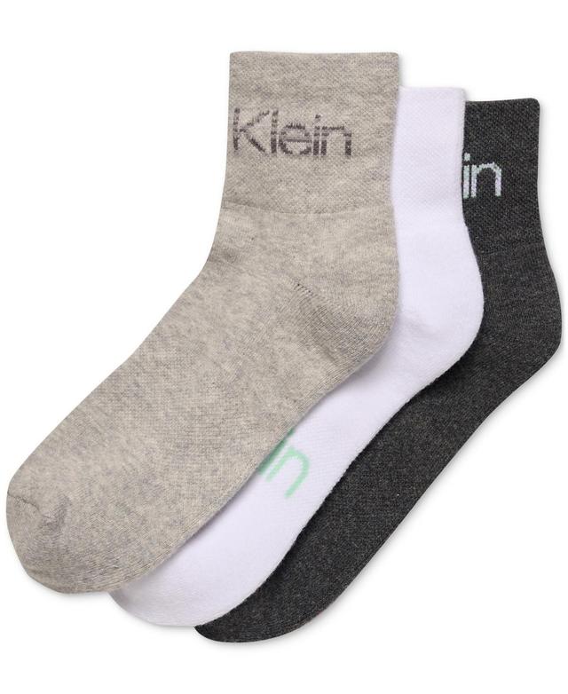 Womens Calvin Klein 3-Pack Cushion High Top Quarter Socks Product Image