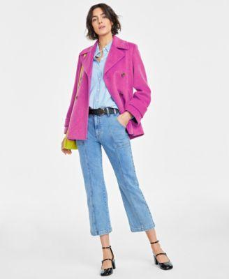 On 34th Womens Peacoat Chambray Shirt Utility Ankle Length Jeans Reddelle Lizard Small Crossbody Paperclip Chain Double Drop Earrings Metallic Faux Le Product Image