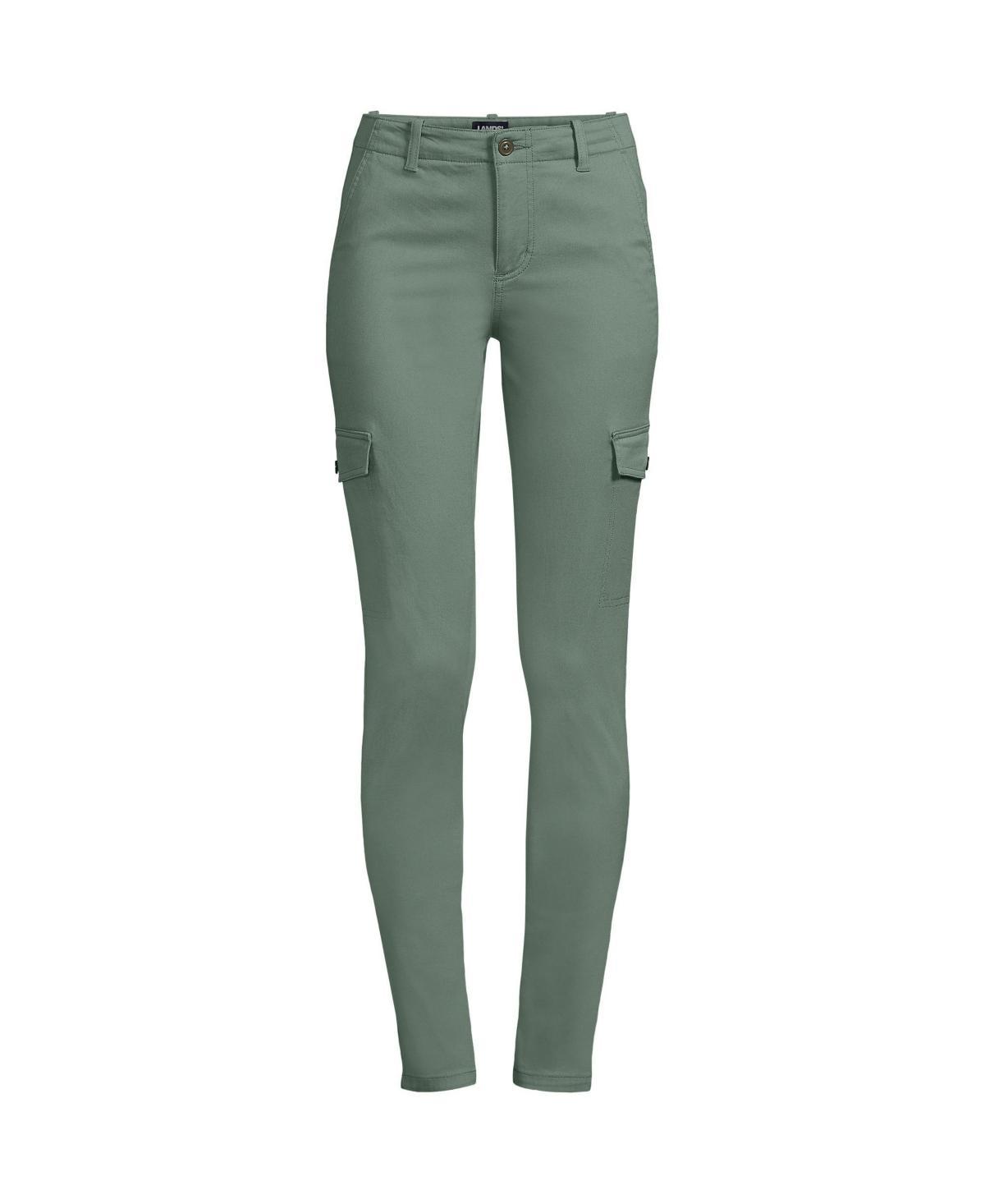 Lands End Womens Mid Rise Slim Cargo Chino Pants Product Image