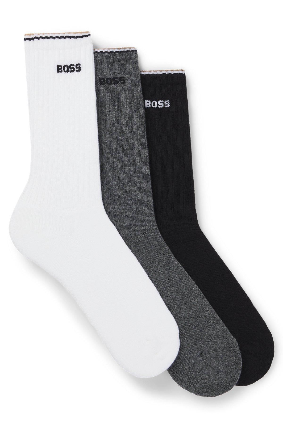 Three-pack of short socks with logos Product Image