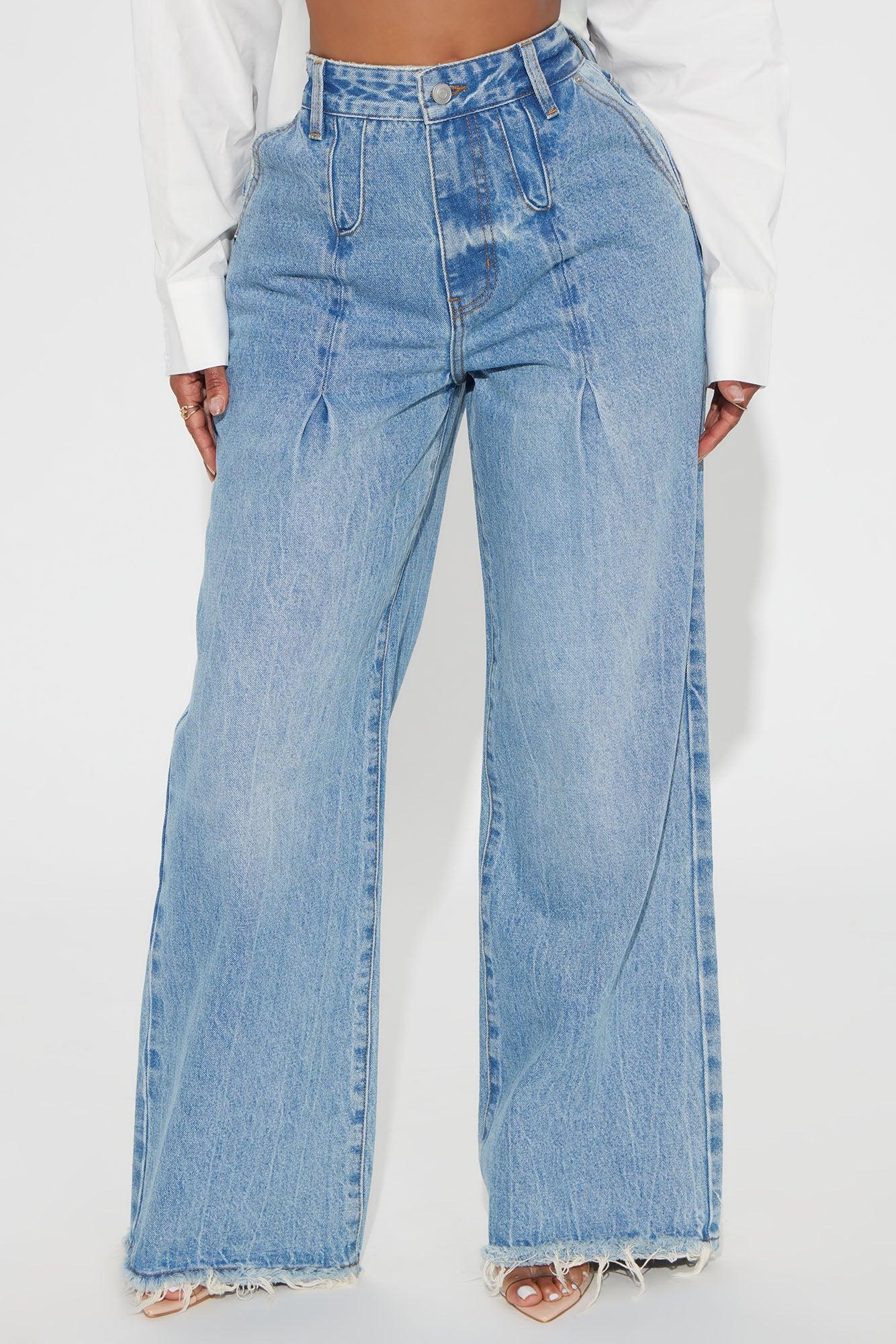 Such A Game Changer Pleated Trouser Jeans - Light Wash Product Image