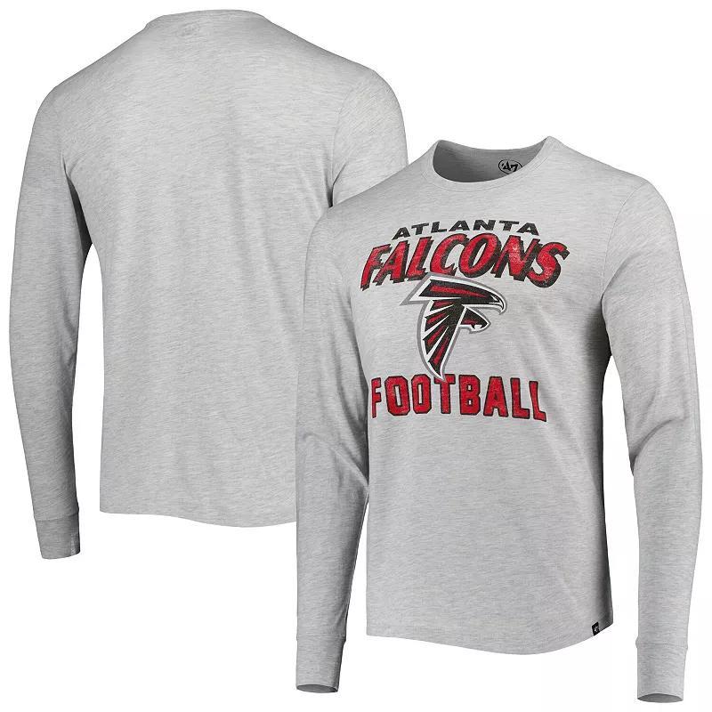 Mens 47 Heathered Gray Atlanta Falcons Dozer Franklin Long Sleeve T-Shirt Product Image