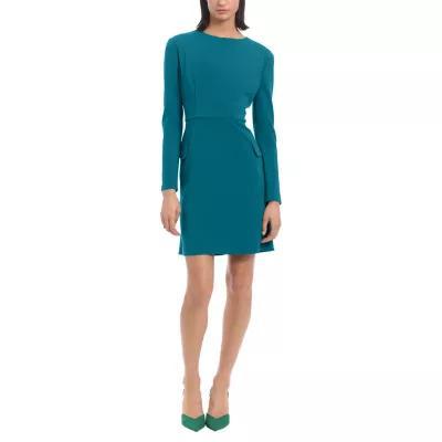 Clover And Sloane Womens Long Sleeve Sheath Dress Product Image