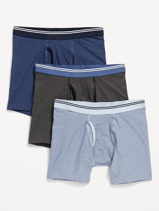 Printed Built-In Flex Boxer-Brief Underwear 3-Pack -- 6.25-inch inseam Product Image