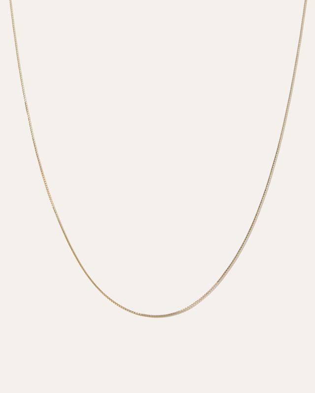 14K Gold Petite Box Chain Necklace Product Image