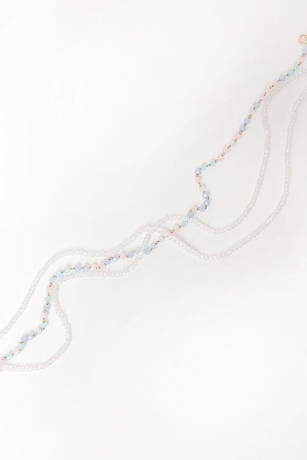 Summer Mirage Layered Necklace in Clear Product Image