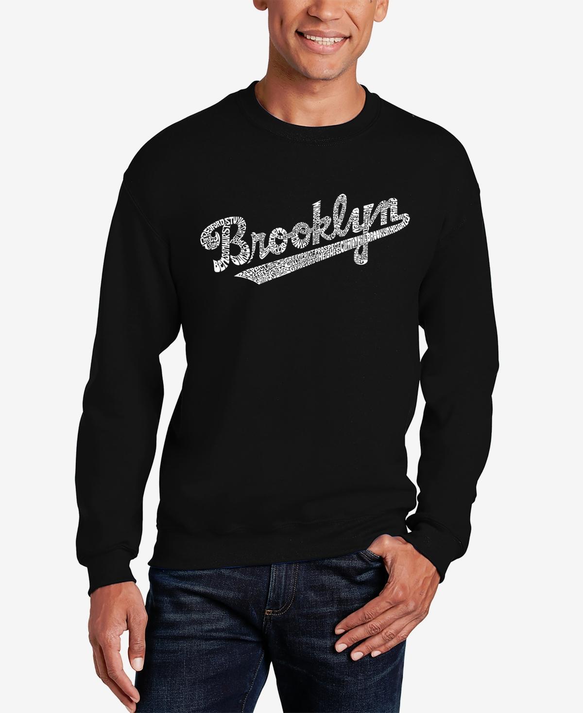 Mens Word Art Brooklyn Neighborhoods Crewneck Sweatshirt Product Image