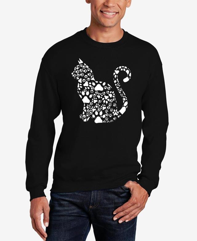 La Pop Art Mens Daddy Shark Word Art Crewneck Sweatshirt Product Image