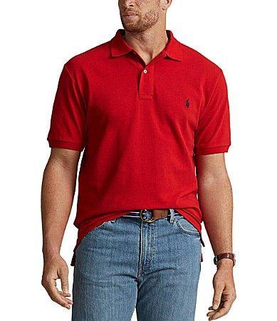 Polo Ralph Lauren Big  Tall Classic Fit Solid Cotton Mesh Polo Shirt Product Image